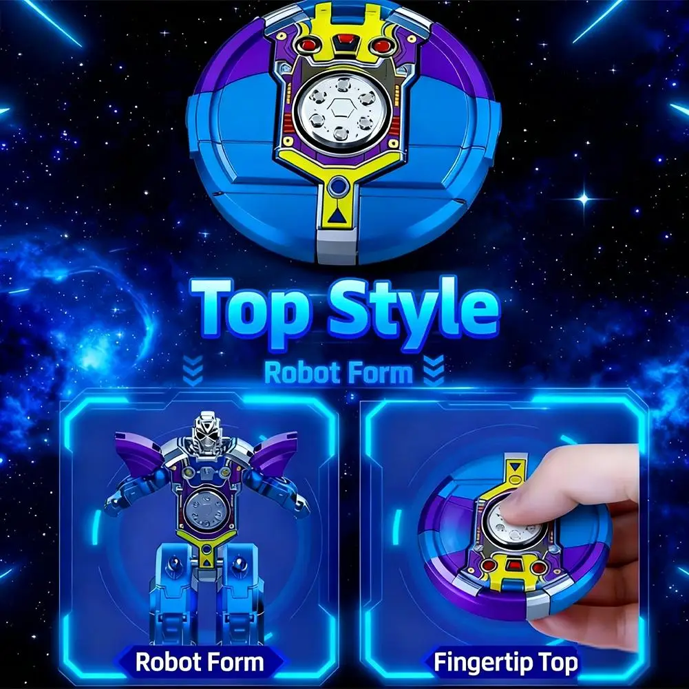 Transformable Fidget Spinners Toys Gyro Fingertip Rotating Robot Deformation Model Ornaments Small Sensory Toy Gift
