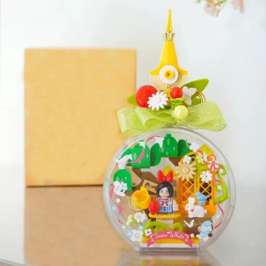 

Сказка Happy Girl строительные блоки в бутылке. Строительные блоки Rabbit Little Girl, красивые настольные украшения