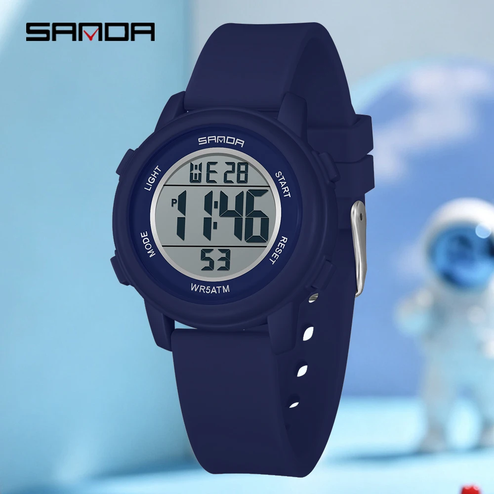 SANDA 9518 new Digital Watch Men Women Sport Wristwatch Top Brand Luxury LED Stopwatch Waterproof Male Girl Electronic Clock