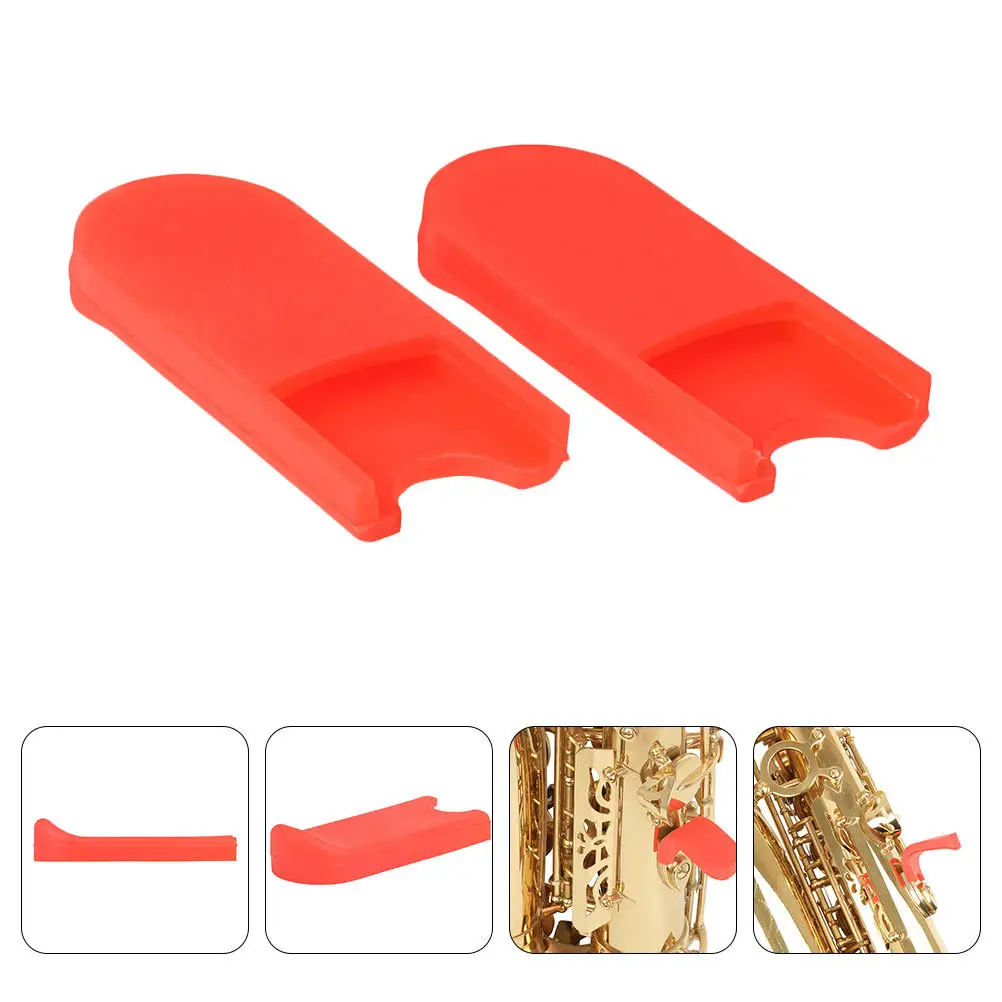 Saxophone Thumb Rest Covers 2 Pack Soft Silicone Finger Cushions Reduce Fatigue Improve Grip and Comfort