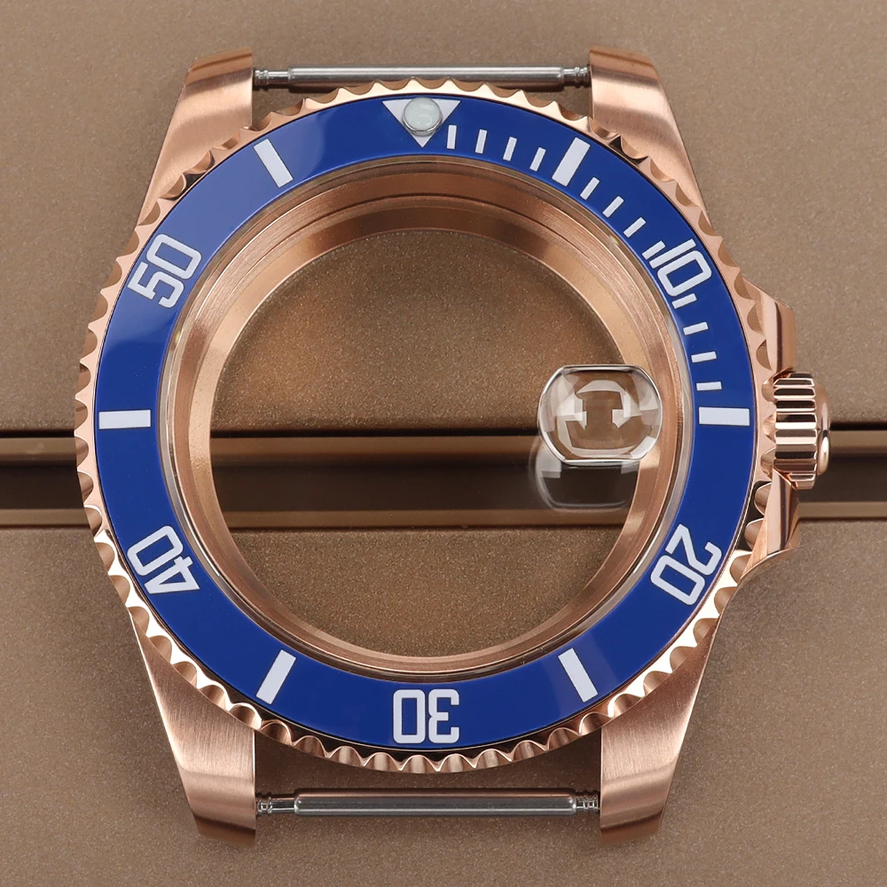 40 مللي متر غواص مقاوم للماء ساعة حافظة السيراميك إدراج الياقوت الزجاج ل SUB Seiko NH35 NH36 NH38 NH34 Miyota8215 ETA2824 ساعة أجزاء #2