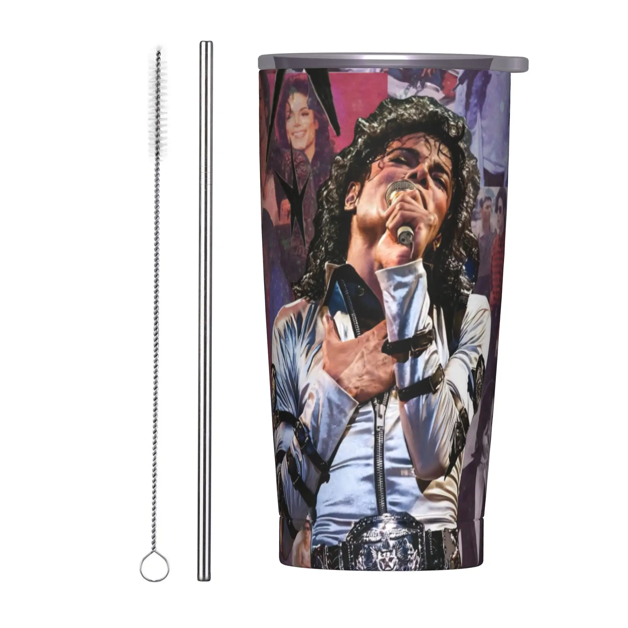 Singer Michael Jacksons MJ Tour 2026 Tumbler Vacuum Insulated  Coffee Cups with Lid Straw Double Wall Mugs Water Bottle 20oz