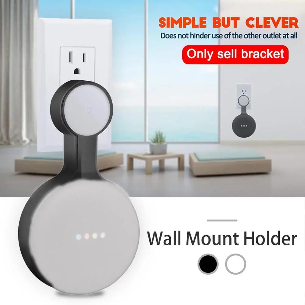 Socket Type Wall Mount Bracket Suitable for Google Home Mini (1st Gen)/Nest Mini (2nd Gen) Audio Wall Mount Storage Bracket
