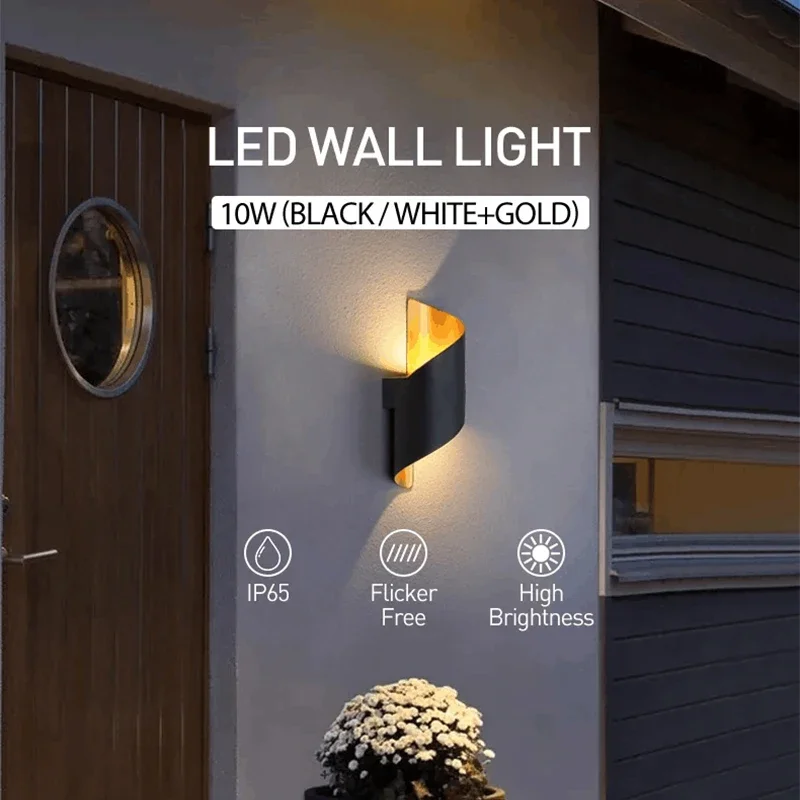 

Скандинавский светодиодный настенный светильник 10 Вт, внутренний спиральный дизайн, настенные светильники, водонепроницаемый уличный внутренний настенный светильник, домашний декор, современный светильник-бра