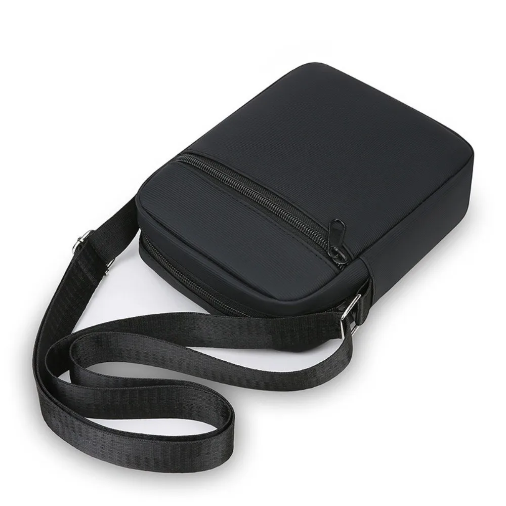 

Fashion Waterproof Shoulder Bag Men Women Crossbody Bag Simple Black Mobile Phone Bag Casual Men's Mini Adjustable Sports Bag