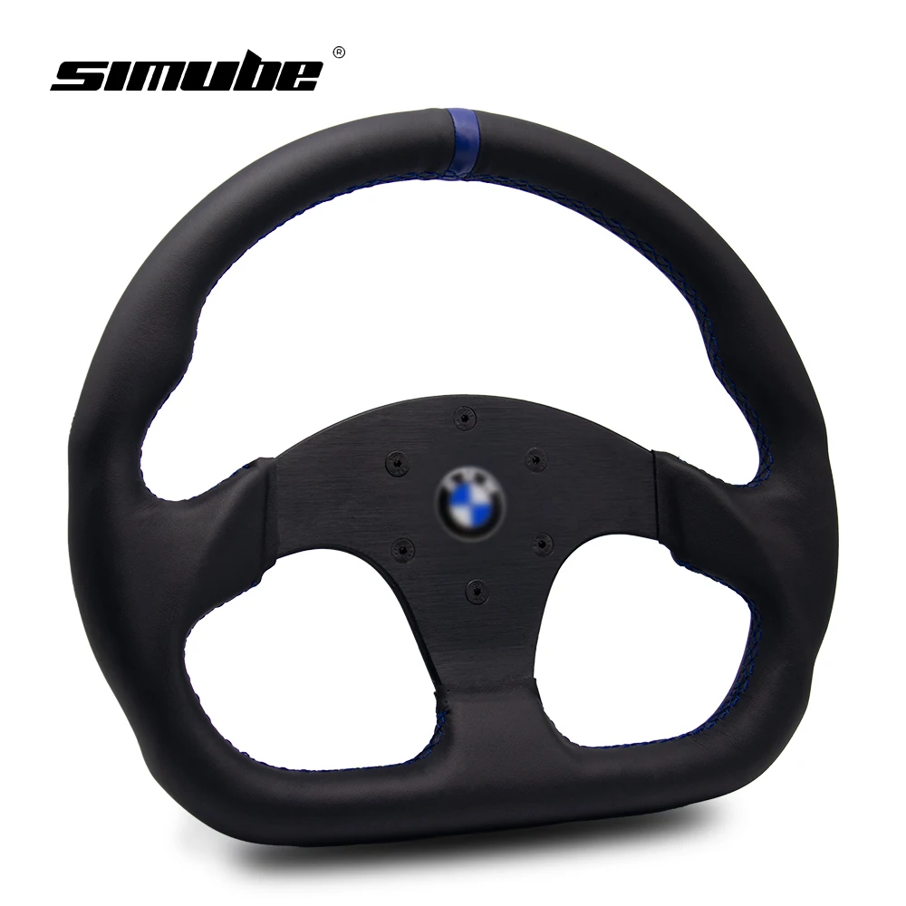 

Leather & Suede Material Universal Sport Steering Wheel Competitive Karting Drift Racing Pc Simulation Game Steering Wheel 70mm