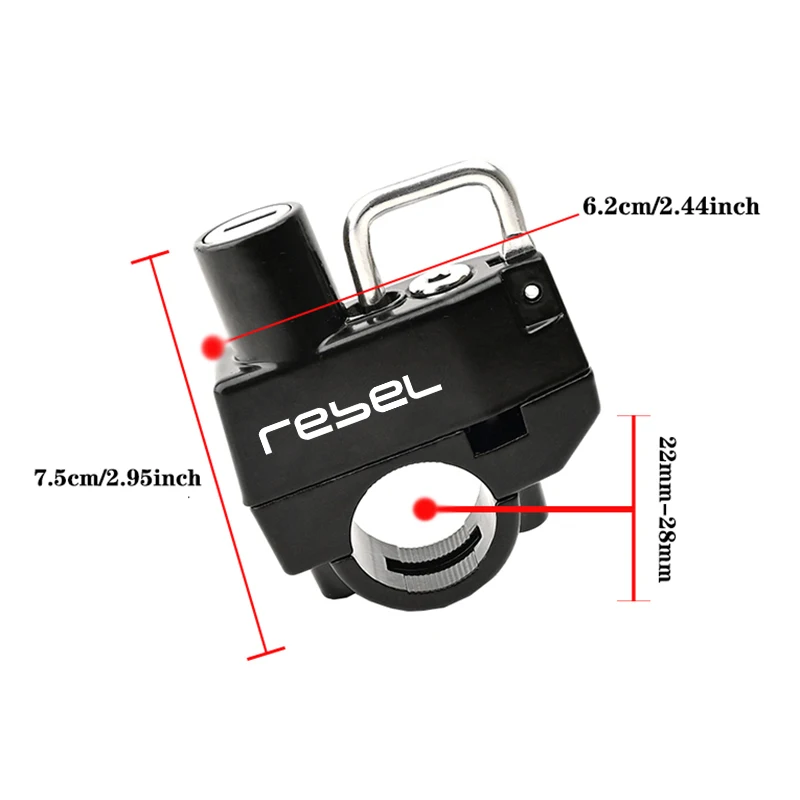 2024 Brand new For Honda Rebel CMX 300 500 1100 CMX300 CMX500 CMX1100  Helmet Lock Anti-Theft Helmet Motorcycle CNC Accessories