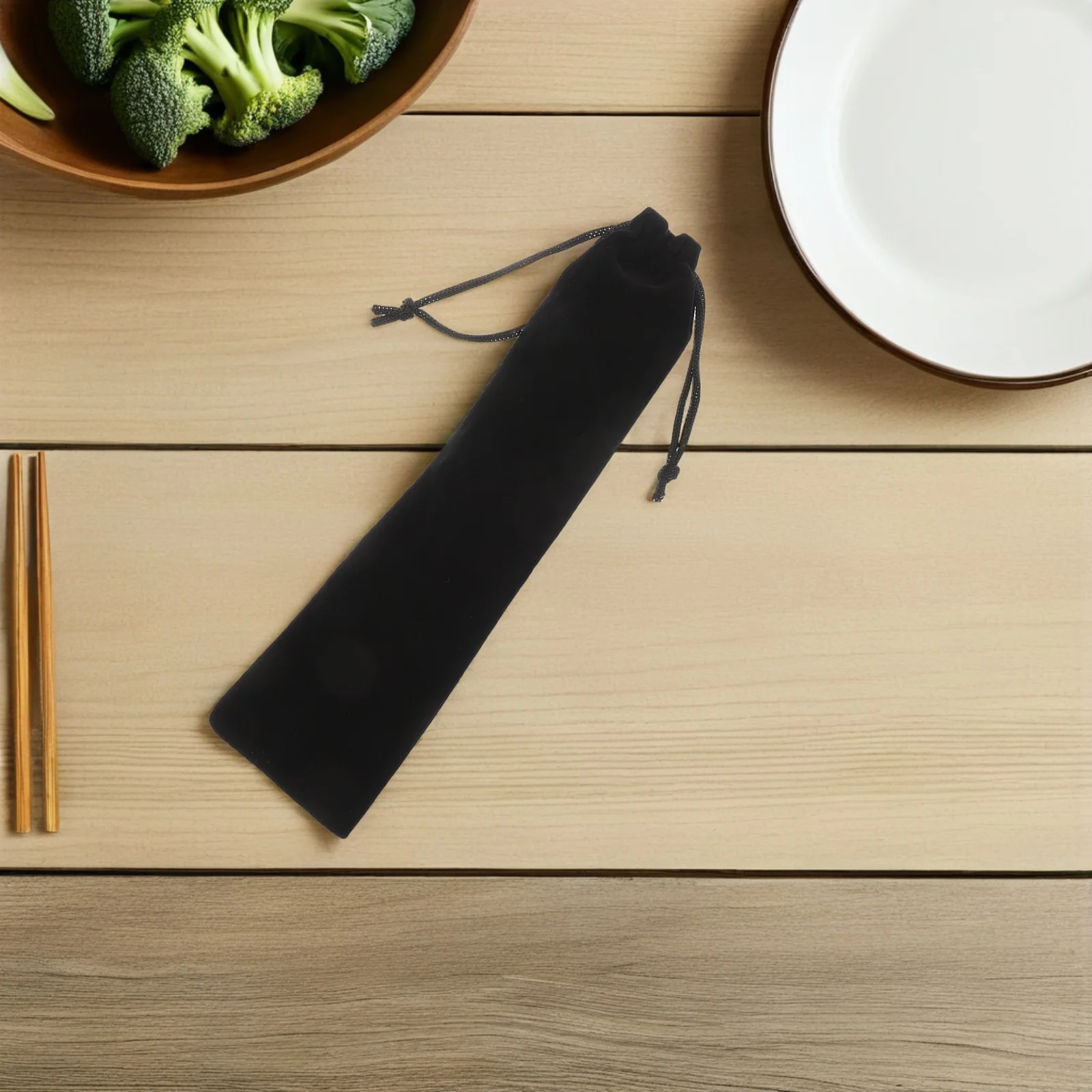 

20Pcs Travel Cutlery Storage Bags Reusable Drawstring Pouches Portable Camping Utensil Organizer Small Cotton Linen Straw Holder