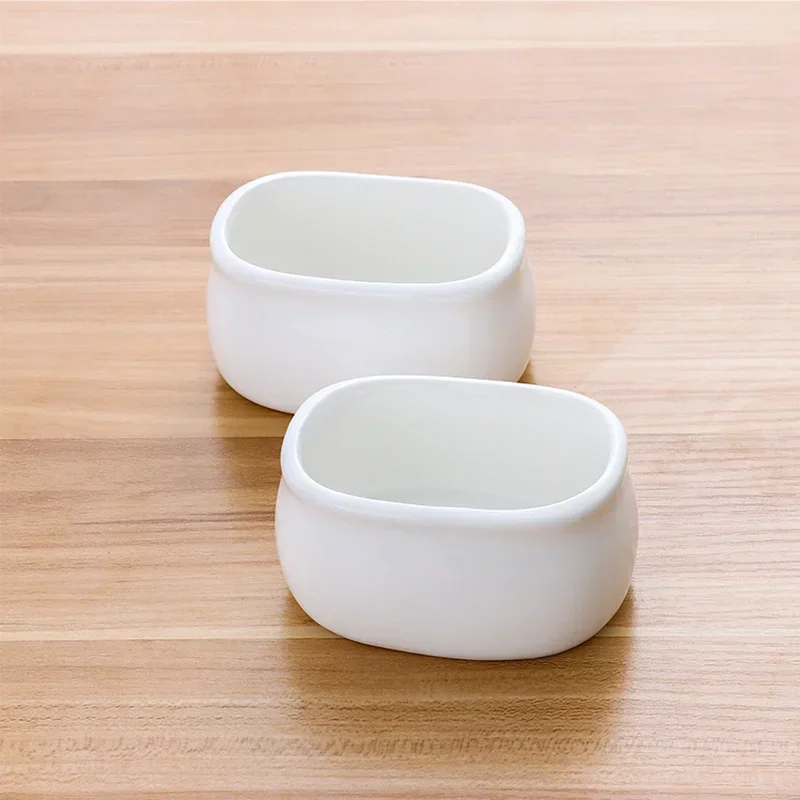 White Ceramic Jar Milk Jugs Sugar Bowl Milk Tank Sauce Spoon Steak Sauce Bucket Coffee Accessories Milk Cup Seasoning Pot Dish