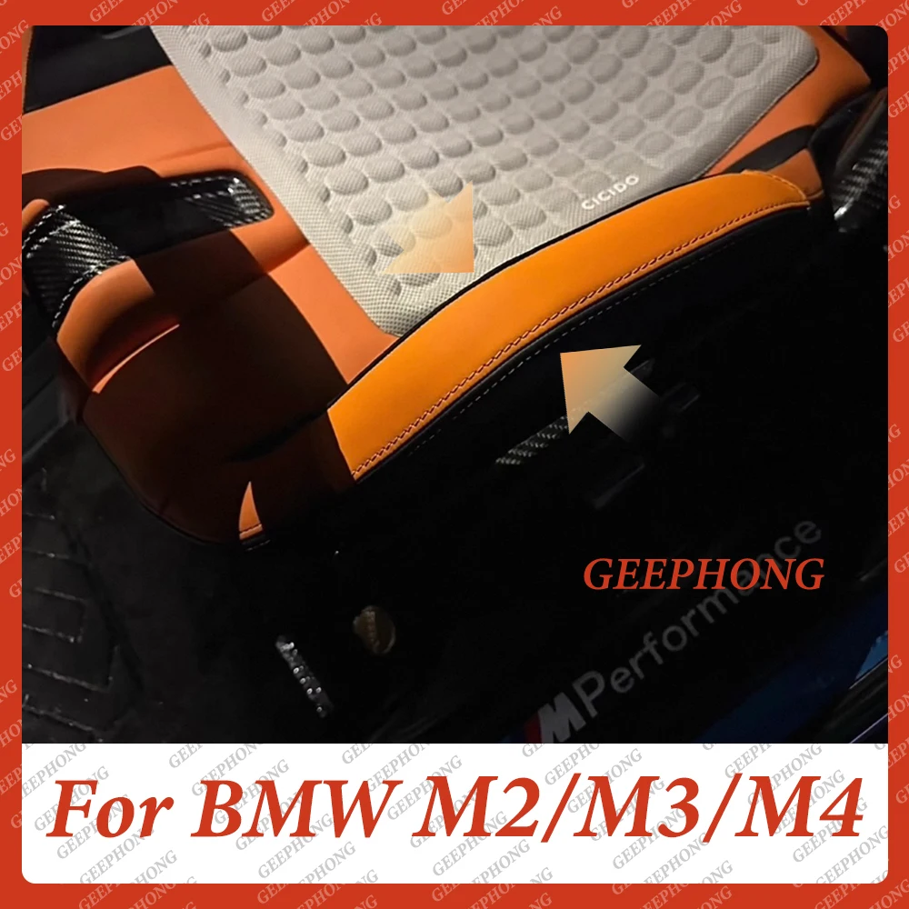 For BMW G87 M2 G80 G81 M3 G82 G83 M4 F90 M5 F92 M8 car accessories M Carbon Bucket Seat Bolster Genuine Leather Protector