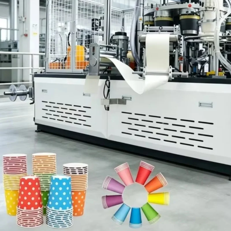 High Speed 150-180pcs/min Easy Operate Paper Cup Make Fully Automatic Disposable Paper Cup Making Machine with Collect Paper Cup