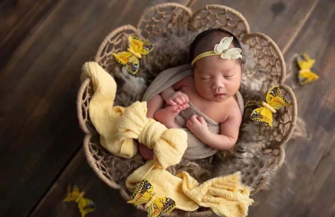 Accesorios de fotografía para recién nacido, accesorios de fotografía para niña, diadema, almohada, cojín para sesión de fotos de bebé, accesorios