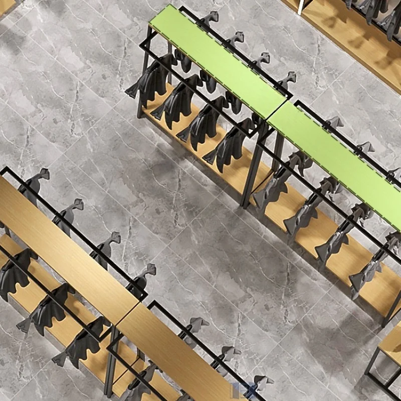 custom.Custom Steel-Wood Light Duty Display Racks-Mall Clothing Store Men's & Women's Wear Chain Store