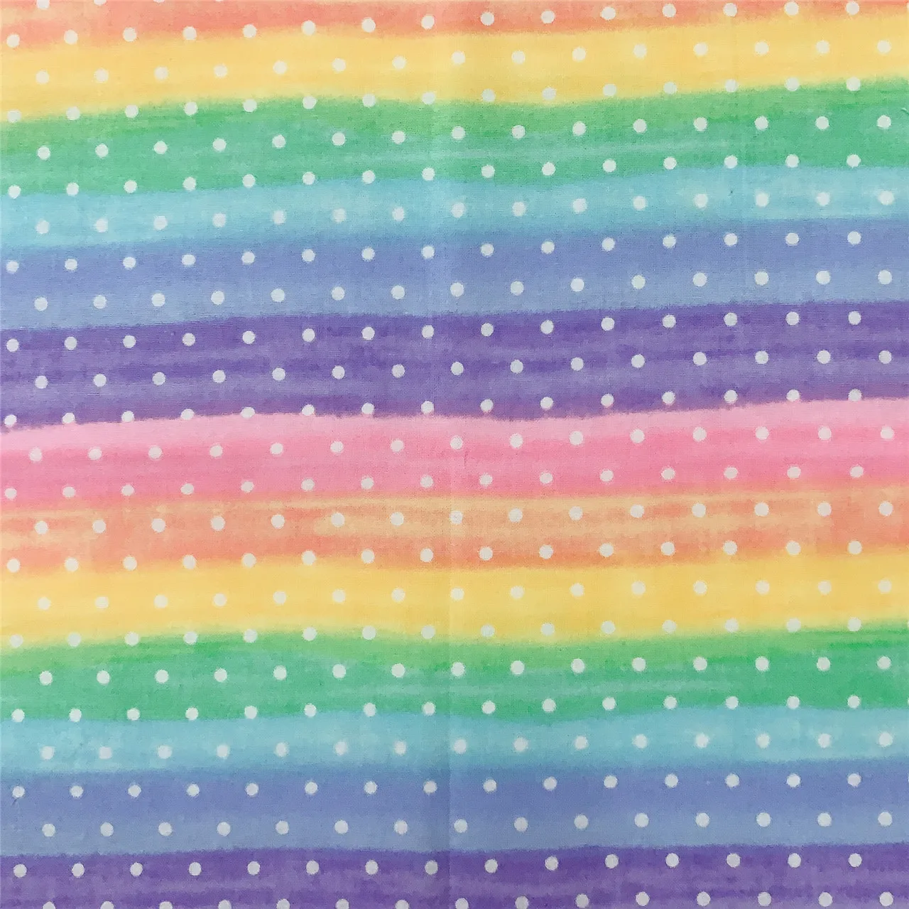 Rainbow point Dot Printed Cotton Fabric DIY Tissue Patchwork Telas Sewing Baby Toy Bedding Mask Pillowcase Quilting The Cloth