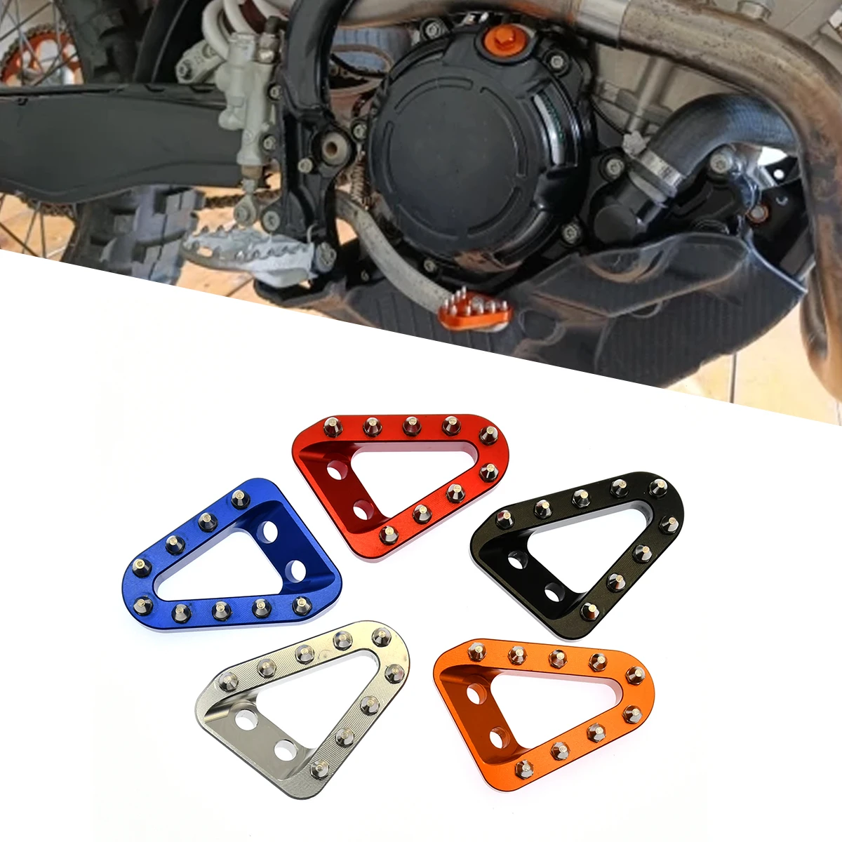 2023 New CNC Rear Brake Pedal Lever Step Plate Tip For KTM EXC Husqvarna TE FC GASGAS EX250F MC450F MC125Motorcycle Accessories