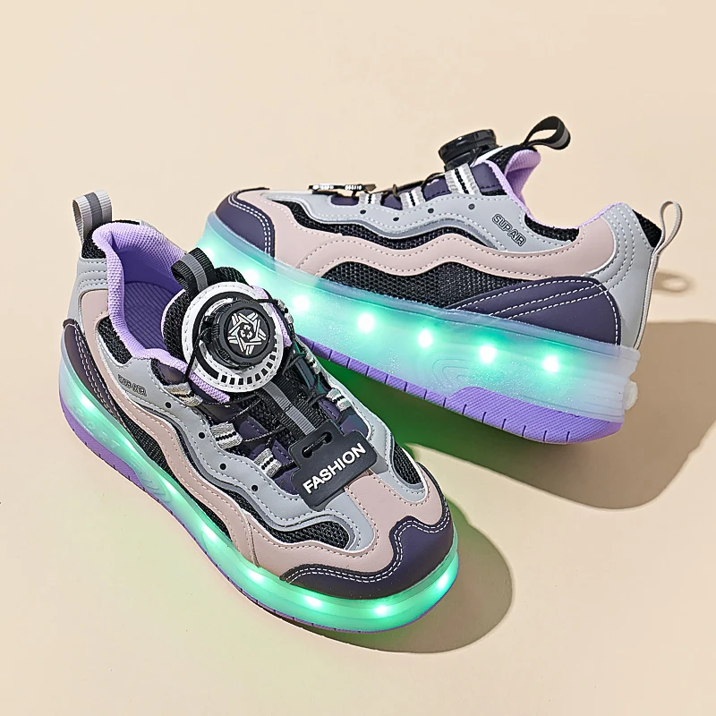 

Winter 2025 Wear-Resistant Roller Sneakers: Kids' Invisible 4-Wheel Auto-Retractable – Boys', Girls' Sports Wheeled Shoes