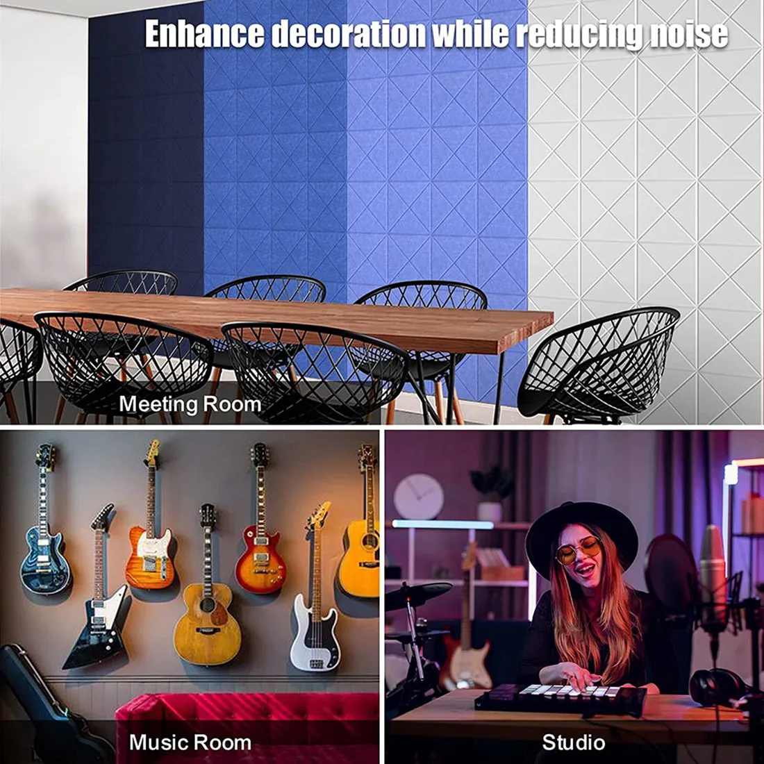 

BBA-Best-Selling 12 Pack Sound Proof Padding,for Acoustic Treatment and Wall Decor,Et