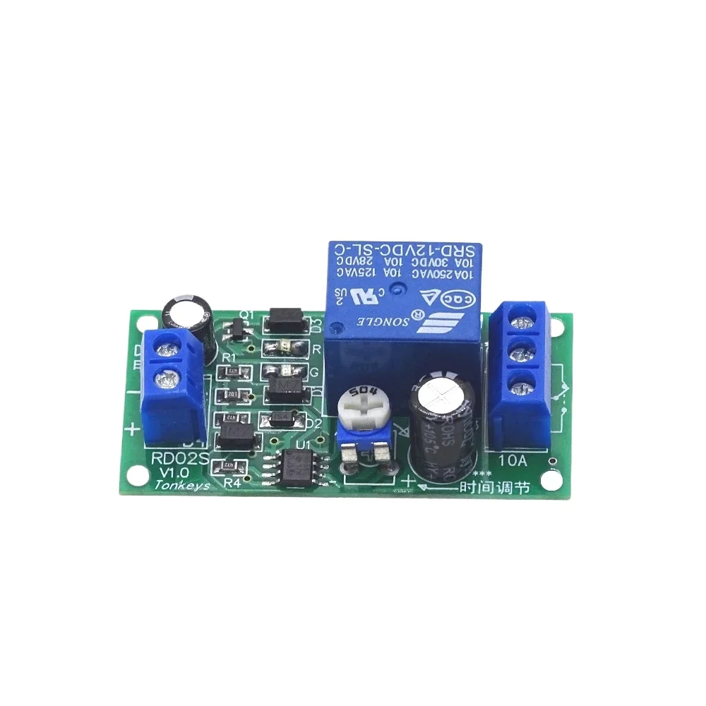 NE555 DC 12 v Driving Delay Time Delay Relay Module Adjustable Timer Switch AC 250 v 10A DC 30 v 1 ~ 60 second Adjustable Switch