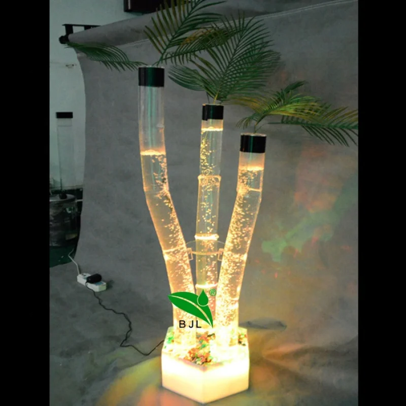 

2025customized.acrylic glowing plant decoration ,interior decorating lights bar cafe restaurant decoration