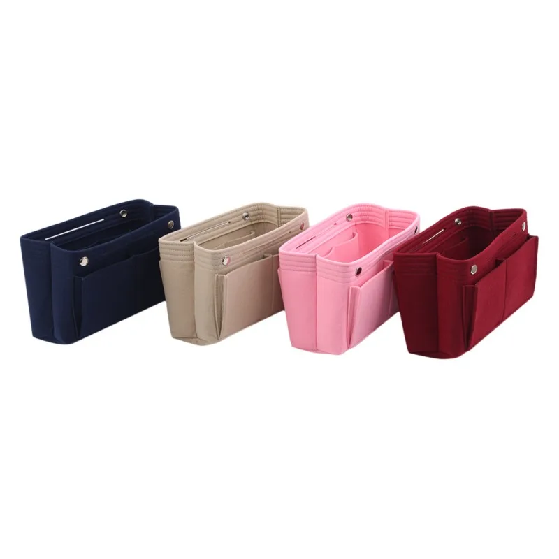 1pc Portable Soft Felt Handbag Insert Bag Confidential Felt Insert Bag Purse Liner Travel Bag Insert Inner Bag Pouch Organizer