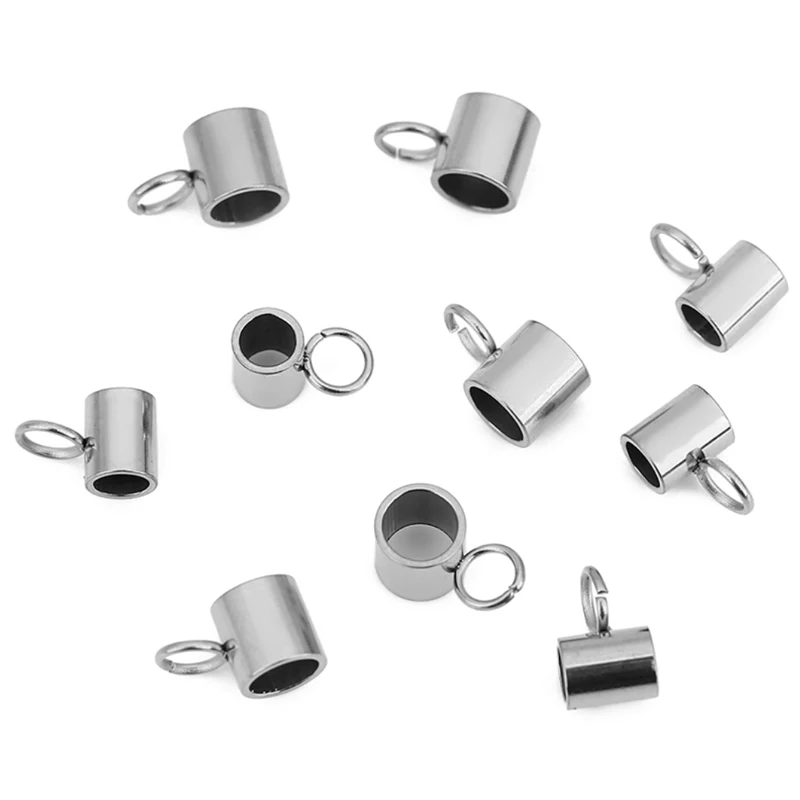 20 قطعة الفولاذ المقاوم للصدأ قلادة موصلات الكفالة المشابك PVD أبدا تتلاشى السحر كليب قرصة ل عقد دي اي واي أساور صنع المجوهرات