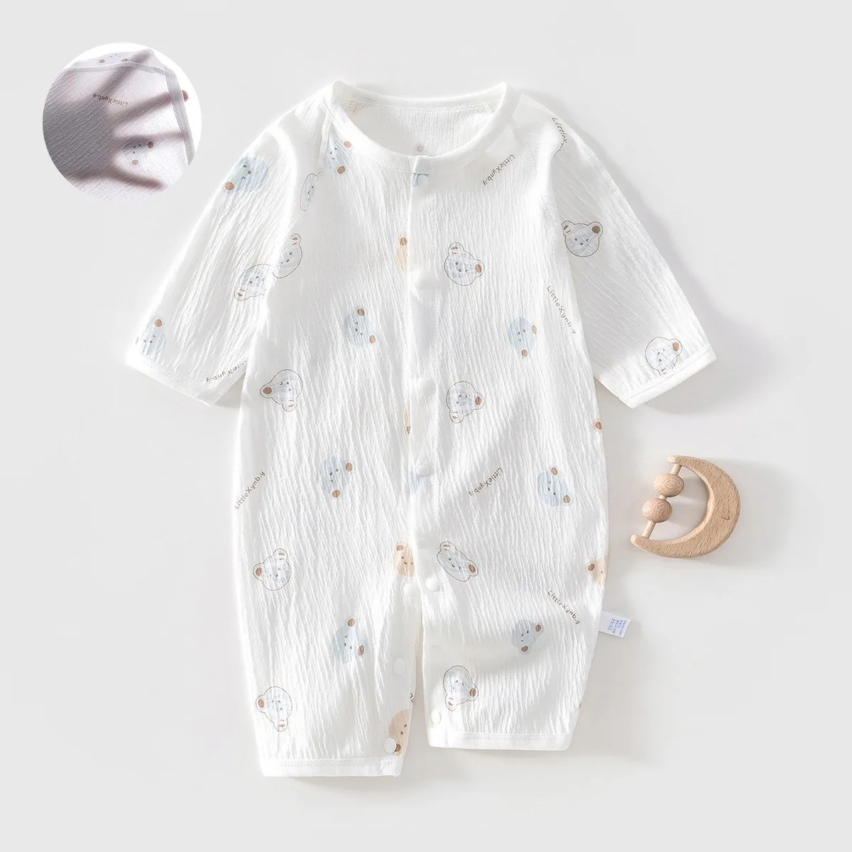 Baby Boy Girl Summer Lightweight Breathable Jumpsuit 0-18M Kid Pure Cotton Skin-friendly Babygro Babe Comfy Outdoor One-piece