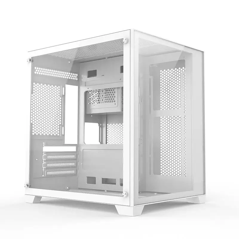

Computer Case H6 FLOW WHITE with 3 FAN Middle Tower Case Gaming Computer Case Tower Gaming PC
