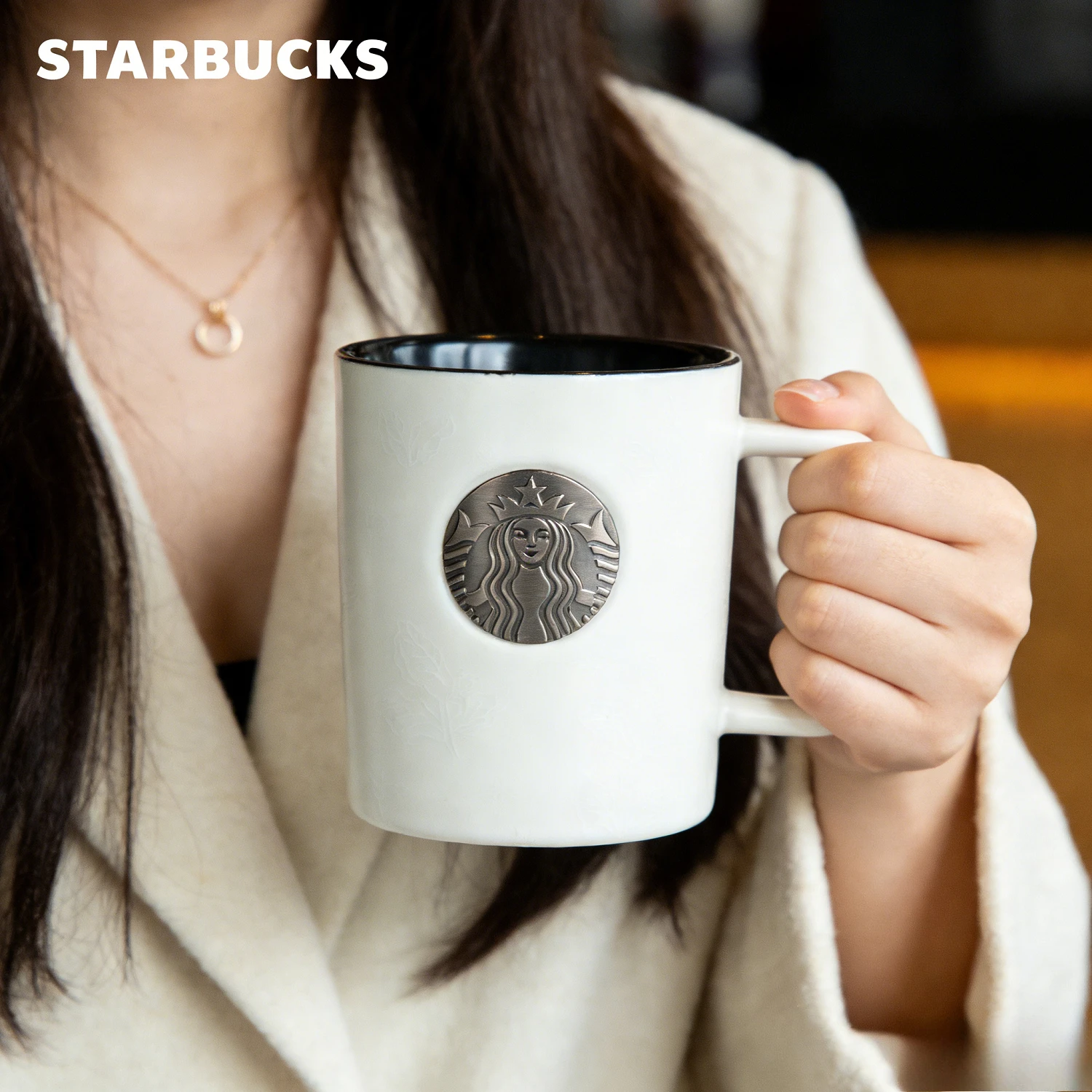 Mug en céramique blanc Starbucks 355 ml, tasse à café multifonctionnelle pour la plantation de plantes succulentes sur le bureau, cadeau pour la maison ou le bureau