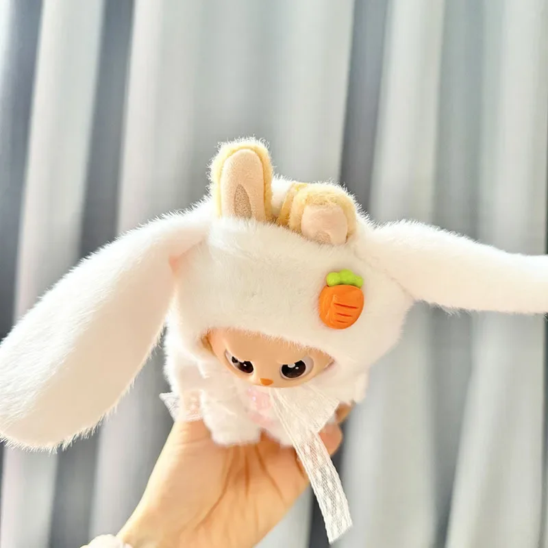 Labubu Clothes Outfit Accessories for 17cm Labubu V2 V1 Plush Idol Doll's Clothing White Rabbit Labubu Accessories