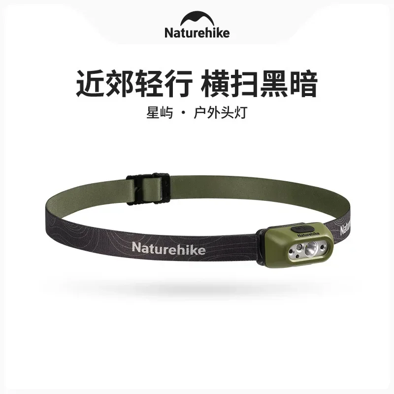 Naturehike-Outdoor Waterproof Head Lamp, Hiking, Climbing, Lighting, Charging, Long Endurance, Camping Night Fishing Lamp