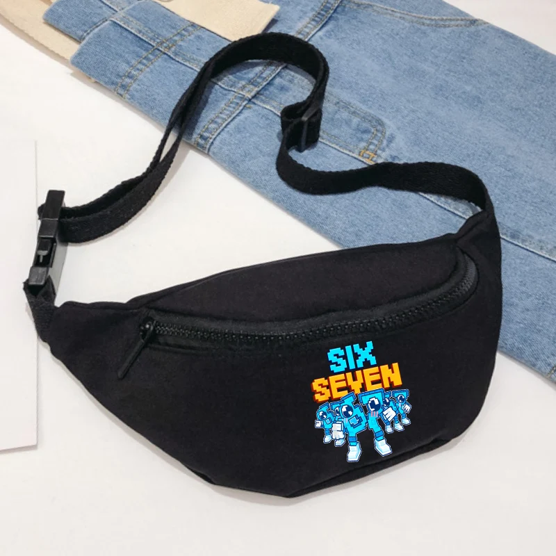 

Steal A Brainrot Game Boys Student Waist Bag Anime Cute Kids Teenage Casual Sport Zipper Phone Belt Packet Man Outdoor Work Case