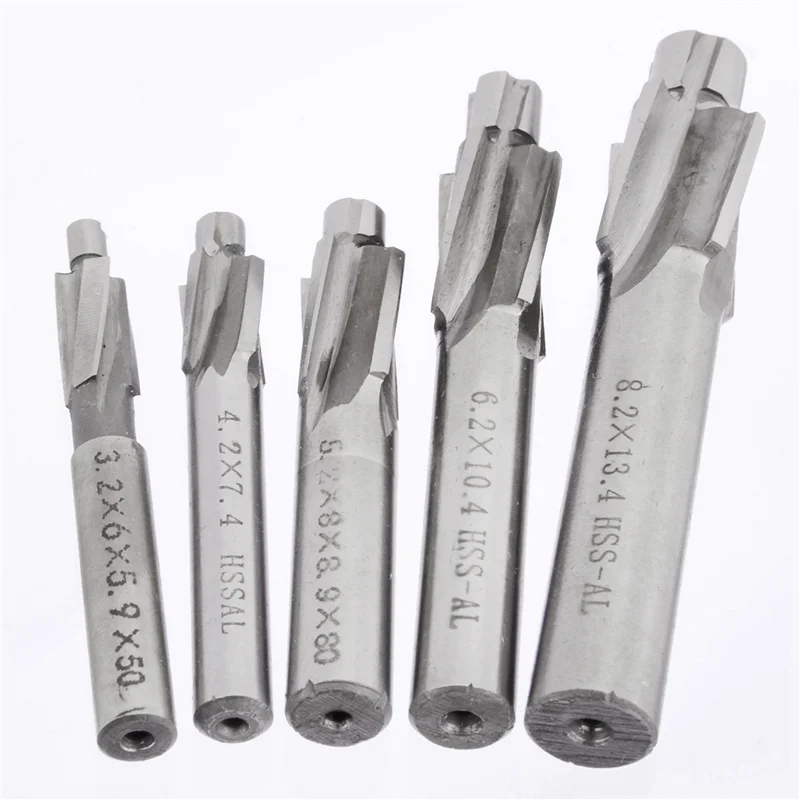

ABAH-15Pcs HSS Counterbore End Mill M3-M8 Pilot Slotting Tool Milling Cutter Countersink End Mills