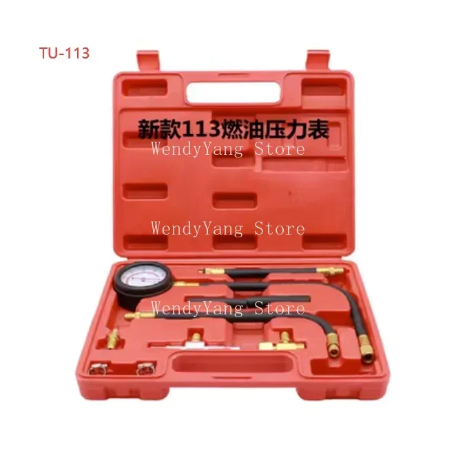 Professional Vehicle Fuel Injection Pressure Gauge Meter Manometer Engine Oil Pressure Tester Gauge Diagnostic Test Kit