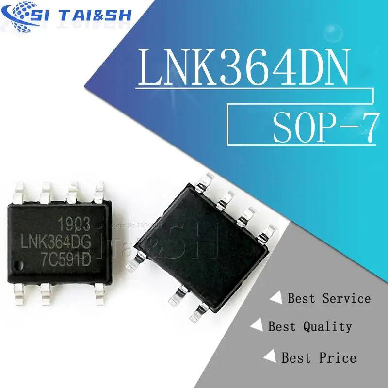 LNK364 LNK364DN SOP Management Chip, Novo, Original, 5 peças por lote