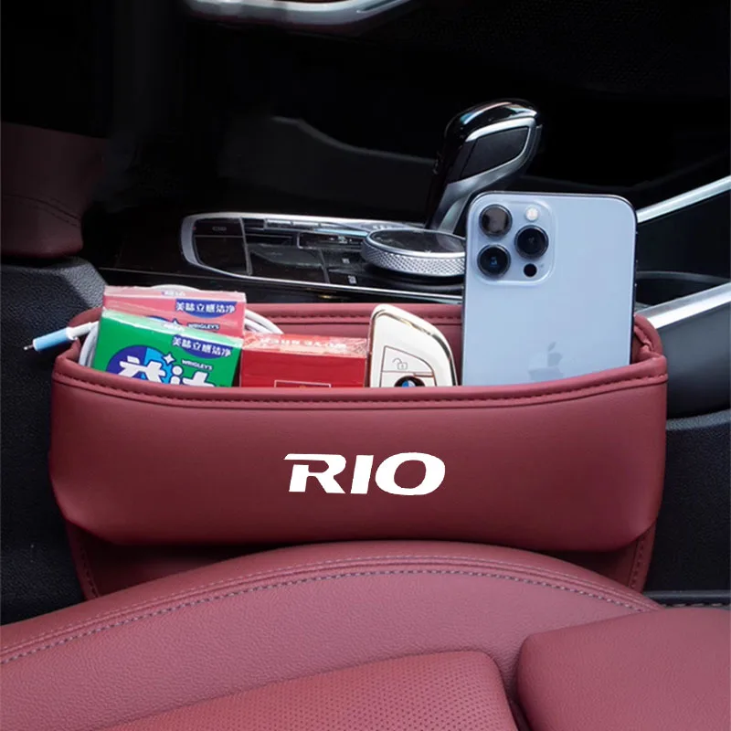 

Car Seat Crevice Storage Box Seat Gap Slit Pocket Catcher Organizer Phone Key Holder Pocket For KIA RIO 2 3 4 5 Xline x line