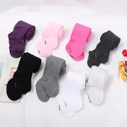 Soft Cotton Baby Tights Autumn Winter Warm Elastic Newborn Pantyhose For Baby Boy Girl Solid Color Children Tights 0-24 Months