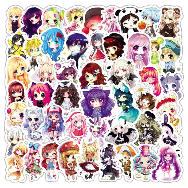 

10/30/50pcs Cartoon Korean Cute Doll Graffiti Waterproof Skateboard Travel Suitcase Phone Laptop Luggage Stickers Diy Kids