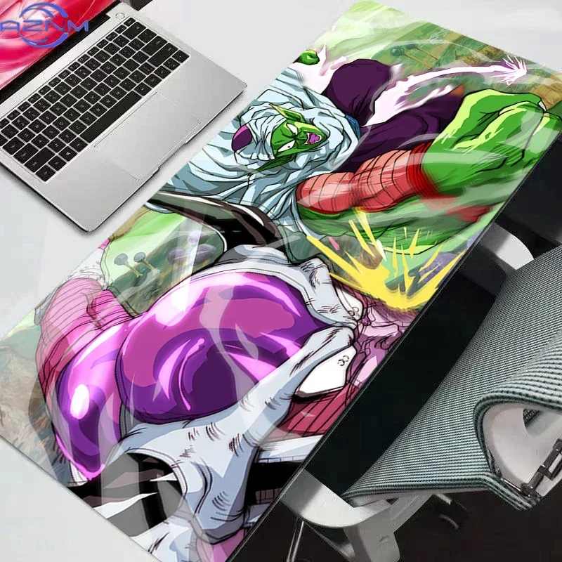 Anime Green Monster and Boy Character Pink Smoke Background Mouse Pad, Rubber Non-Slip Base, Smooth Surface for Gaming Desktop K