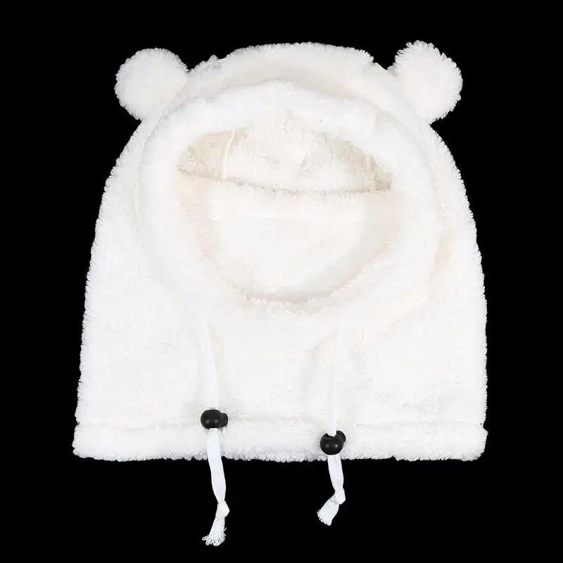 Gesichtsbedeckung Helmkappe für Kinder Kältebeständige warme Mütze Ski Kinder Thermo-Kopfbedeckung Kinder Plüschschal Einteilige Beanie
