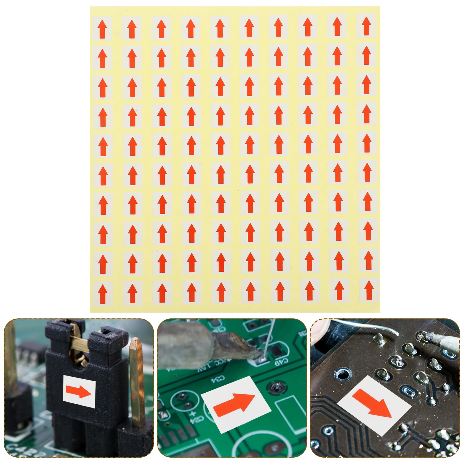 

Red Arrow Labels Paper Warning Stickers For Defective Product Marking Direction Indicating Decals Equipment Pipeline