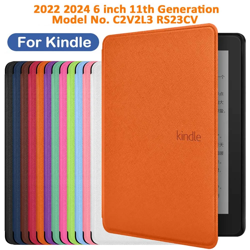 

Для Kindle 2024 2022 6-дюймовый корпус 11-го поколения, модель No. RS23CV C2V2L3 Защитный чехол-чехол Funda аксессуар