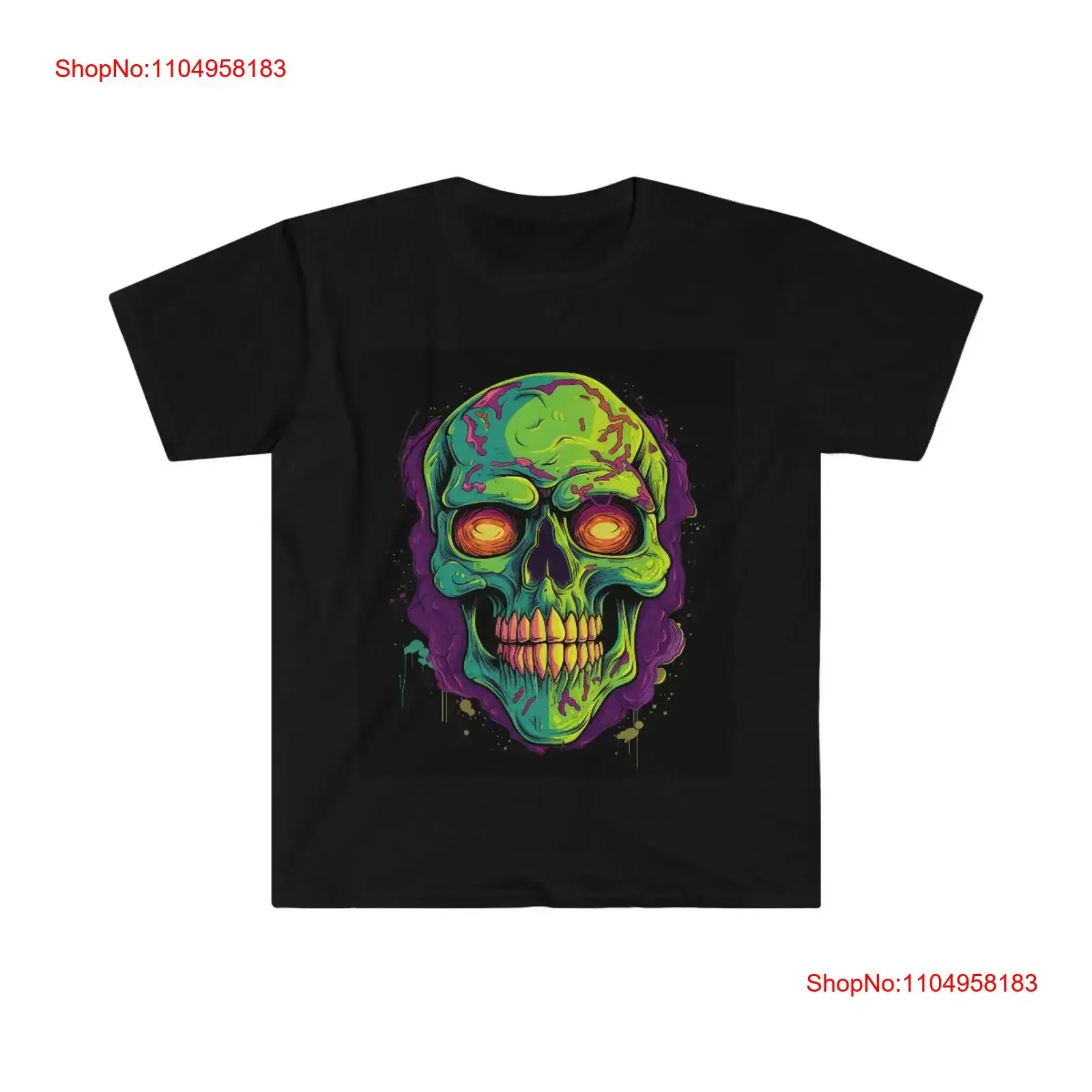 

Zombie Skull T Shirt Zombies Horror Gothic Punk vintage Washed designer clothes Soft Top For Everyday Wear Comfortable fashion