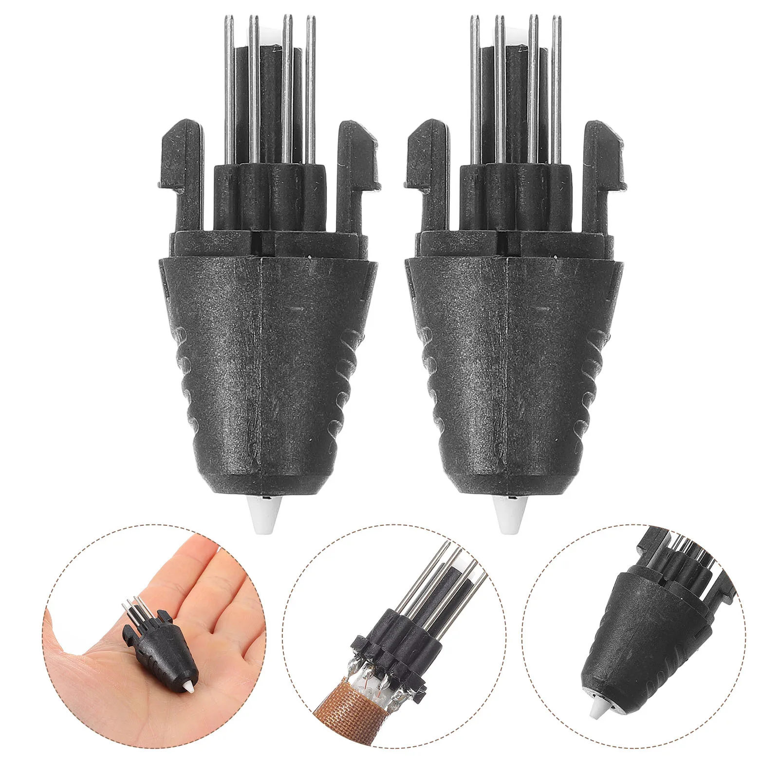 

2 Pcs Printing Pen Accessory Printer Accessorie Accessories Black Integrated Nozzle Replacement Cleaning Heads