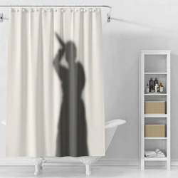 Gaslight Gatekeep Girlboss Psycho Halloween Decoration Shower Curtain Set with Grommets and Hooks for Bathroom Decor