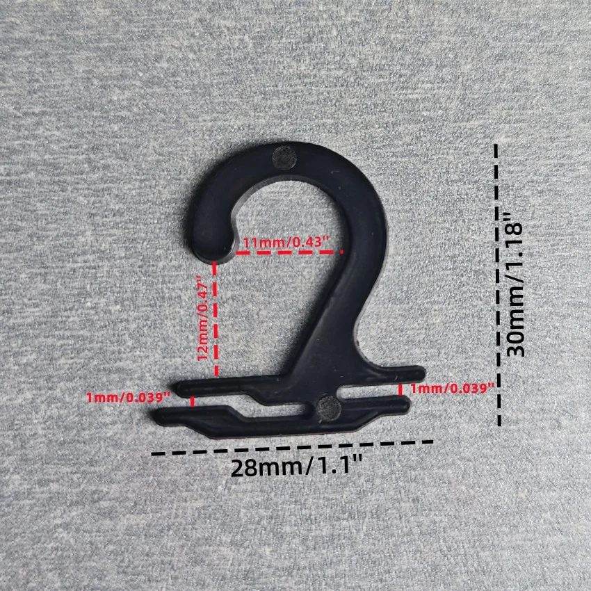 Picture 4: 3000pcs 28x30mm Plastic Flat Socks Packaging Bag Display Hooks Hangers Garments Accessories