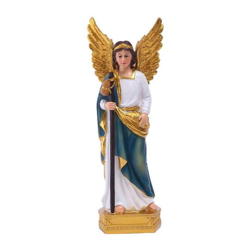 

Christian Angel Holding Flower Figurine Religious Angel Statue Home Garden Decor