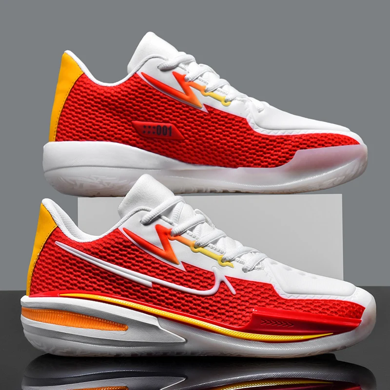 

Practical basketball shoes for men and teenagers, honey peaches for professional practical men's sports shoes, friction and soun