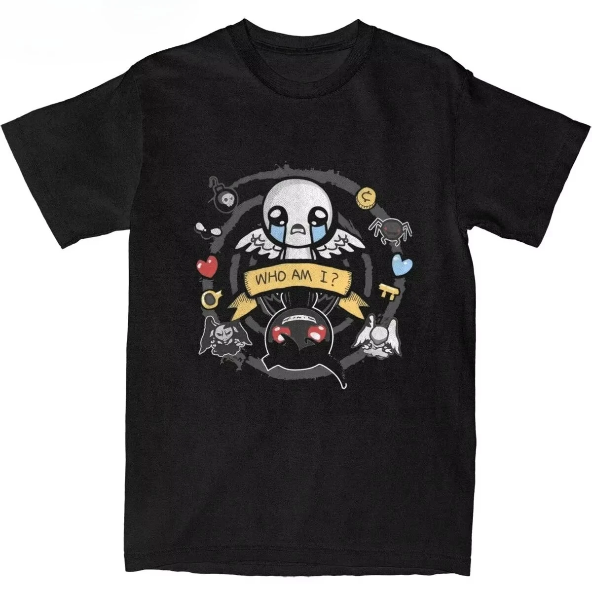 The Binding of Isaac Who Am I T Shirt Women's Awesome T-Shirt Crewneck Tee Shirt Short Sleeve Tops Casual Summer 2026 Hot Sale