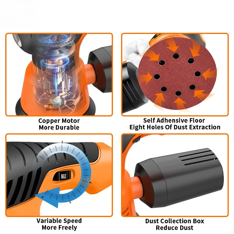 Effective Portable Small Mini Woodworking Metal Sanding Wall Putty Electric Plug-in Sand Mill
