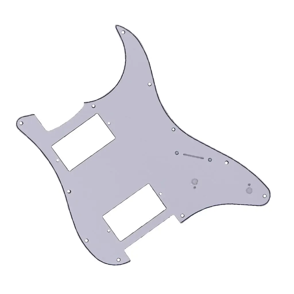 HH 11-Hole Electric Guitar Pickguard Pick Guard Scratch Plate for ST/Sq Style Guitar Parts 3Ply White